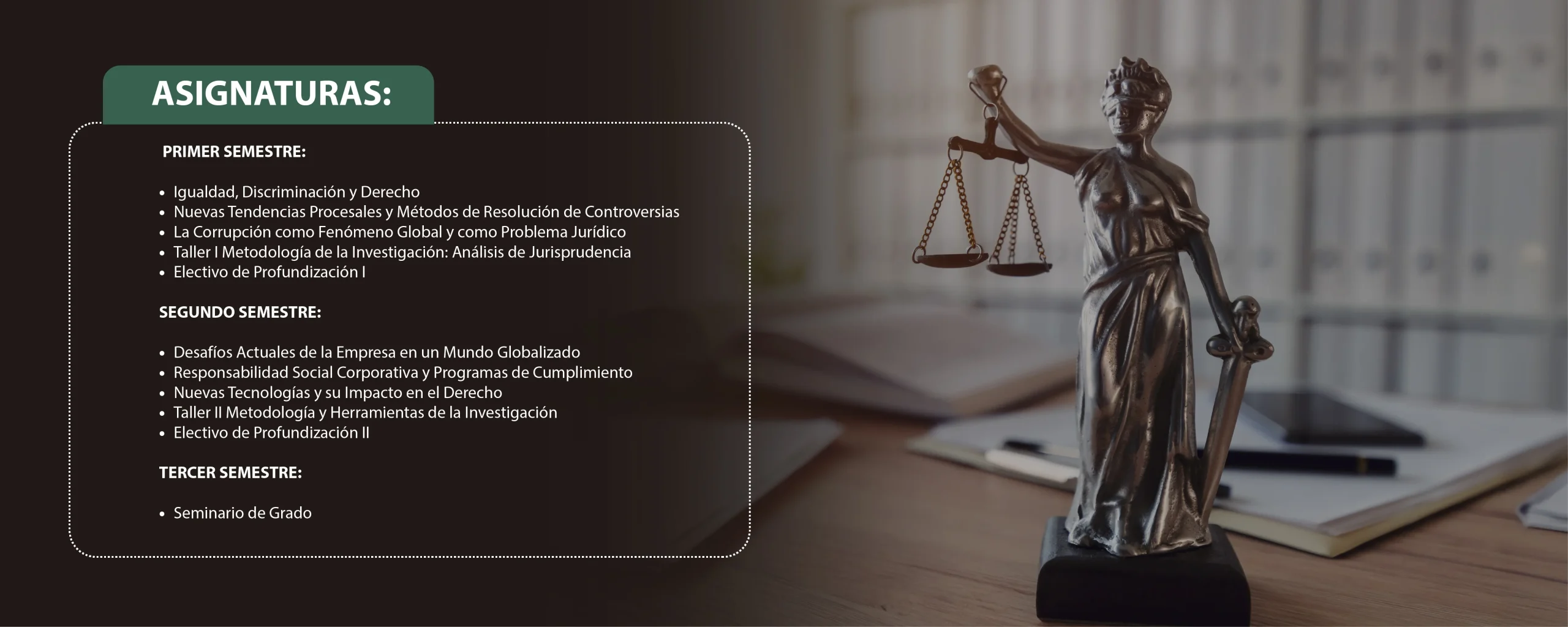 Plan de Estudios Magíster en Ciencias Jurídicas: Problemas Actuales de la Globalización (Magíster en Derecho)