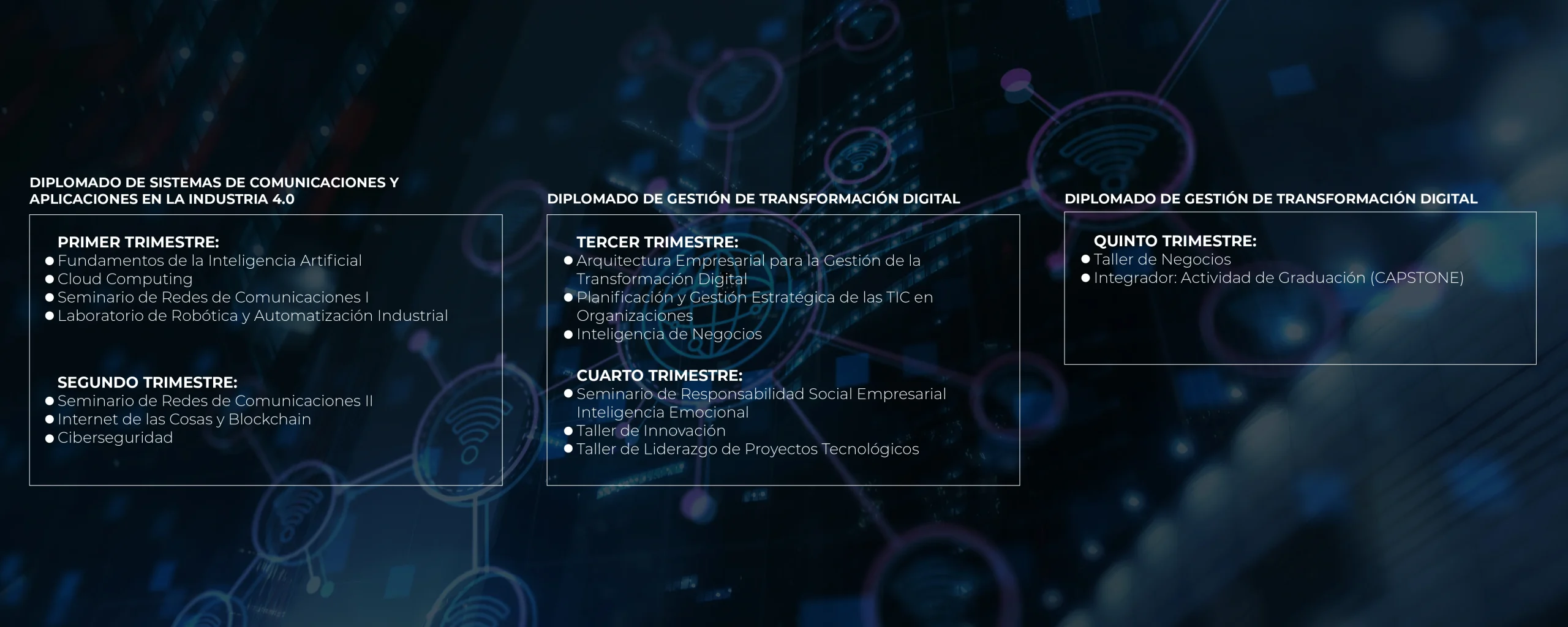 Plan de Estudios Magíster en Gestión de Tecnologías de Información y Telecomunicaciones