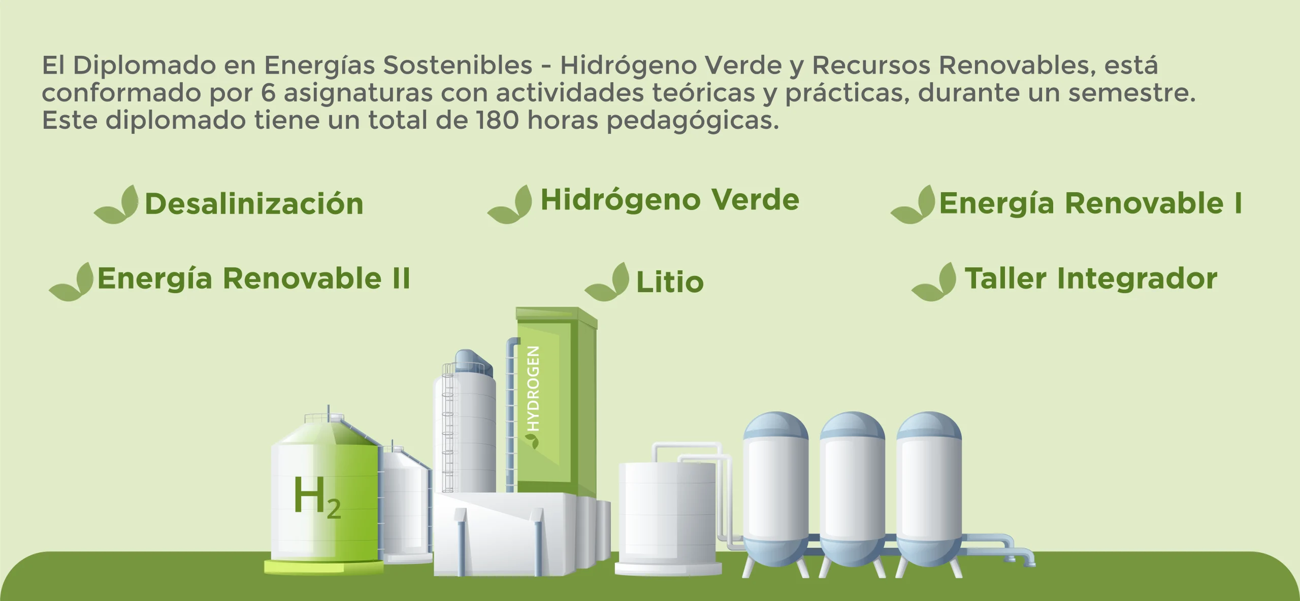 Diplomado en Energías Sostenibles - Hidrógeno Verde y Recursos Renovables