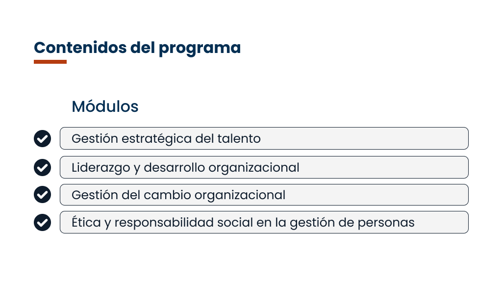 Diplomado en gestión de personas y cambio organizacional