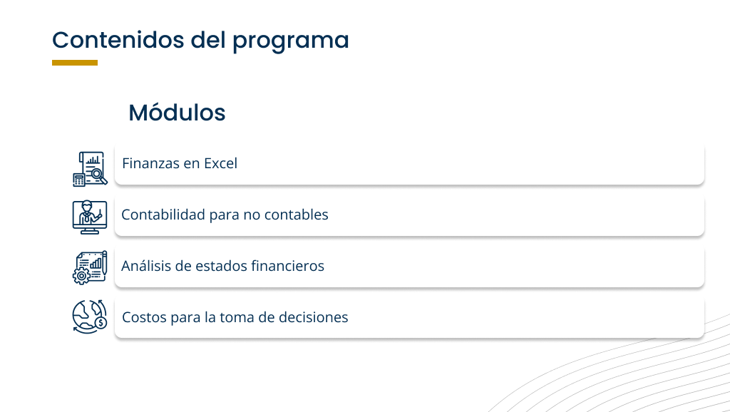 Plan de Estudio Diplomado en Finanzas para no Financieros