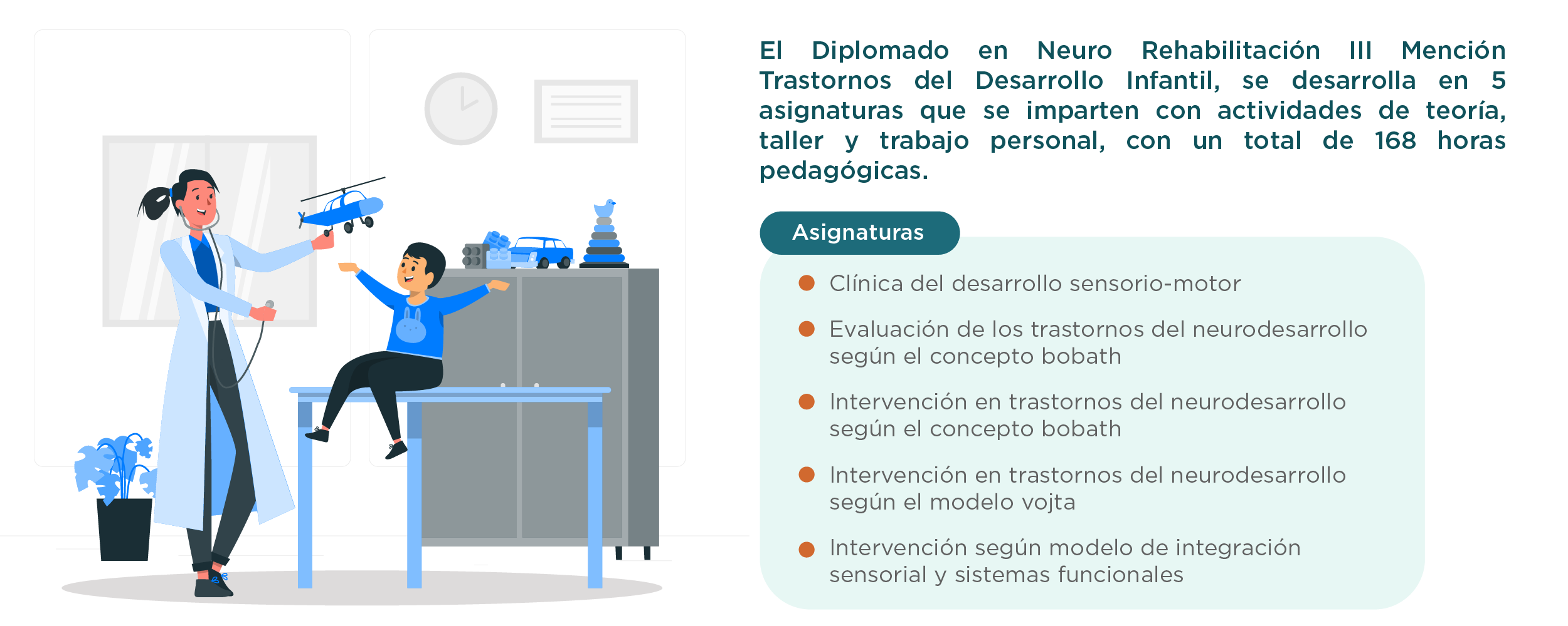 Plan de Estudios | Diplomado en Neuro Rehabilitación III, Mención Trastornos del Desarrollo Infantil 