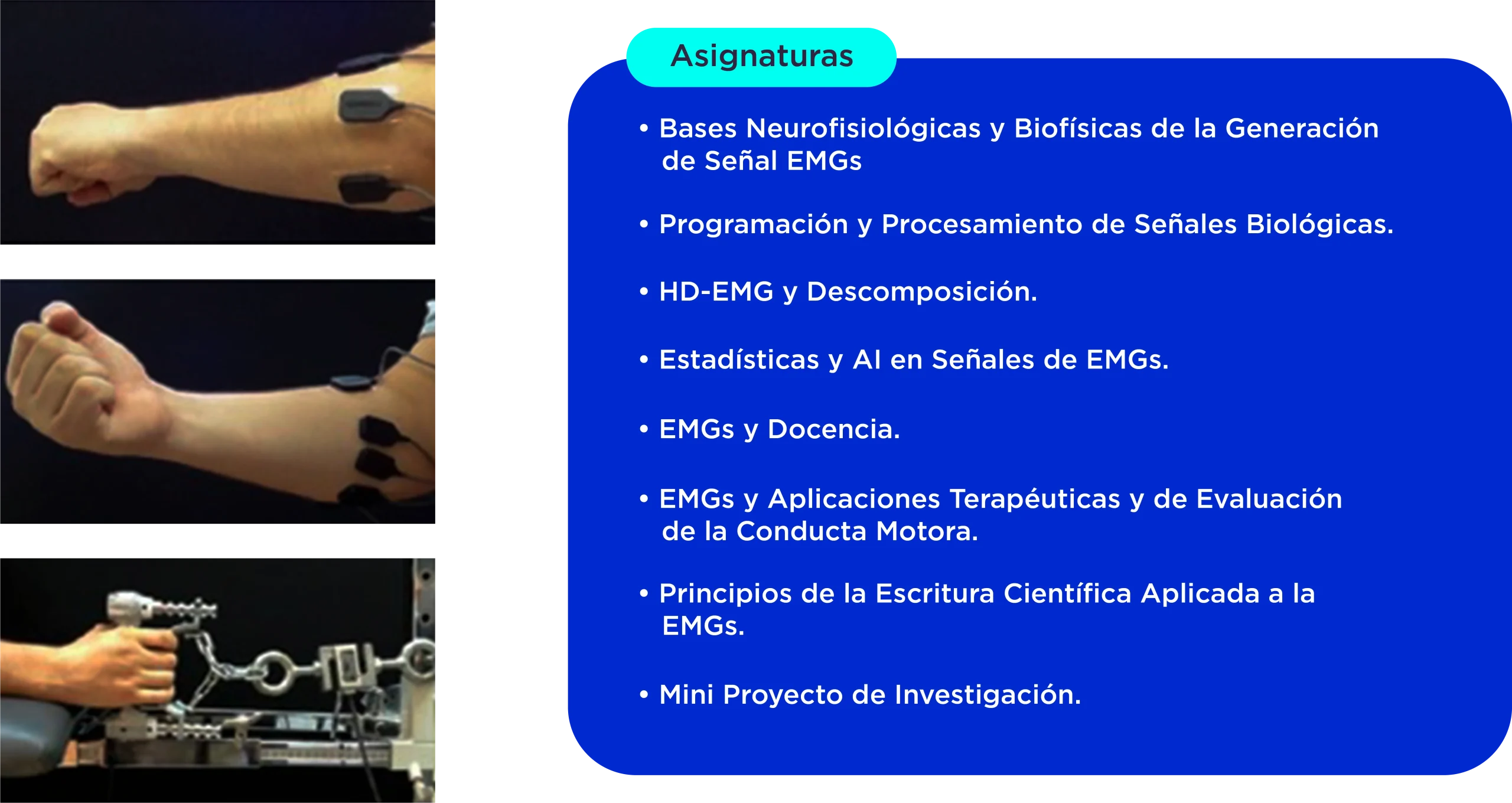 Diplomado en Electromiografía de Superficie en Rehabilitación, Docencia e Investigación