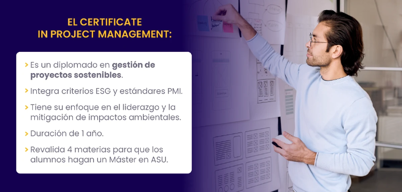 Diplomado para aprender sobre la gestión de proyectos sostenibles.