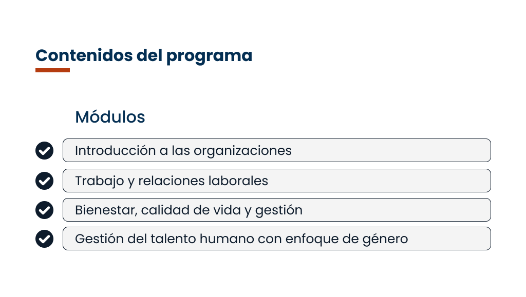Plan de Estudios Diplomado en Gestión Estratégica del Bienestar y la Calidad de la Vida Laboral