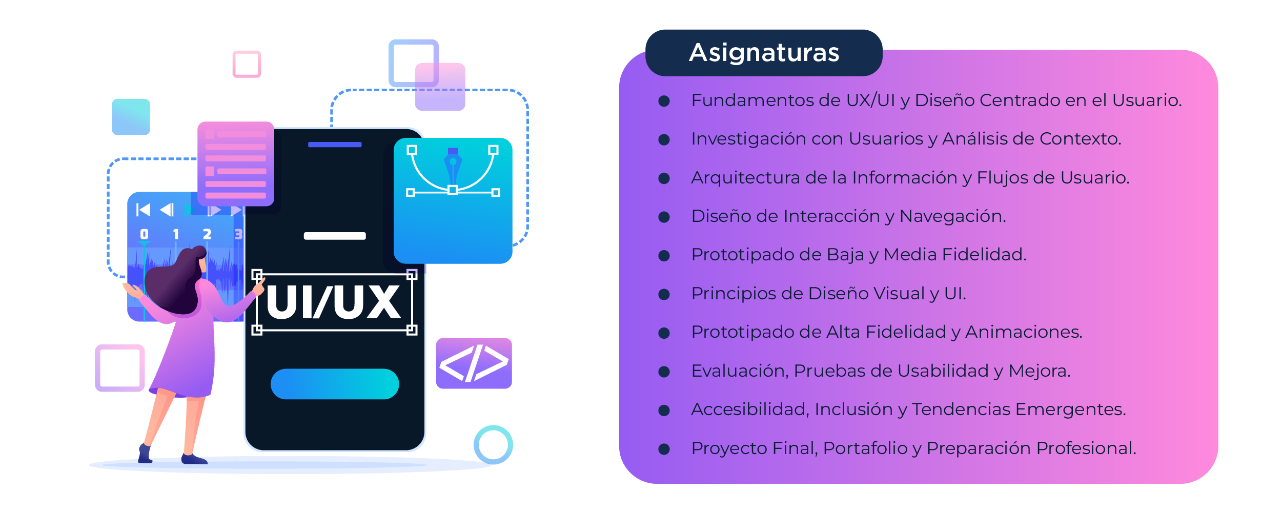 Plan de Estudios Diplomado en UX/UI Design, 