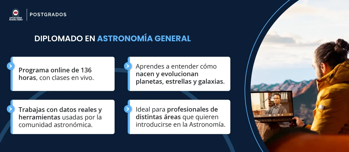 Estudia Diplomado en Astronomía General en la UNAB.