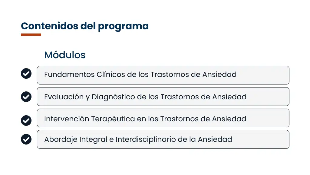 Plan de Estudios Trastornos de Ansiedad