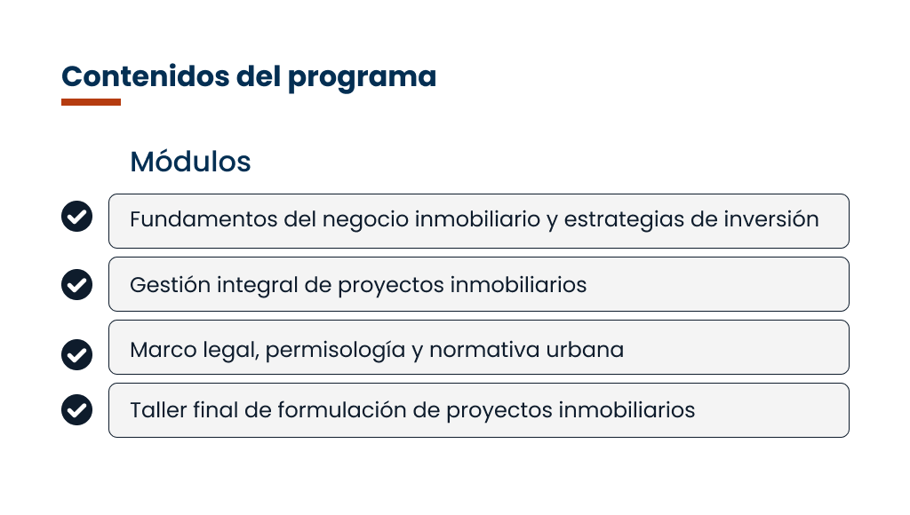 Diplomado en Inversión y Desarrollo Inmobiliario