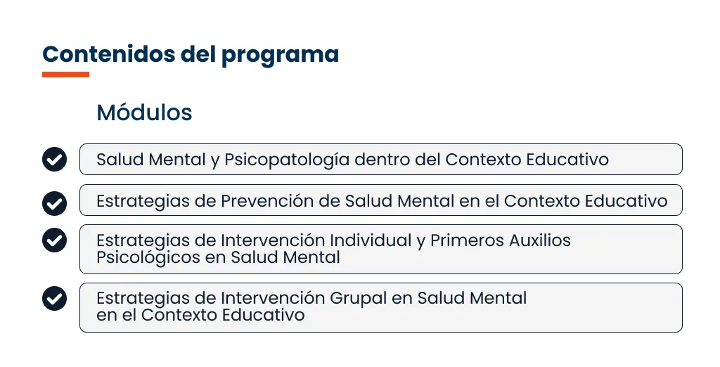 Plan de Estudios Diplomado en Abordaje e Intervención de la Salud Mental en el Contexto Educativo