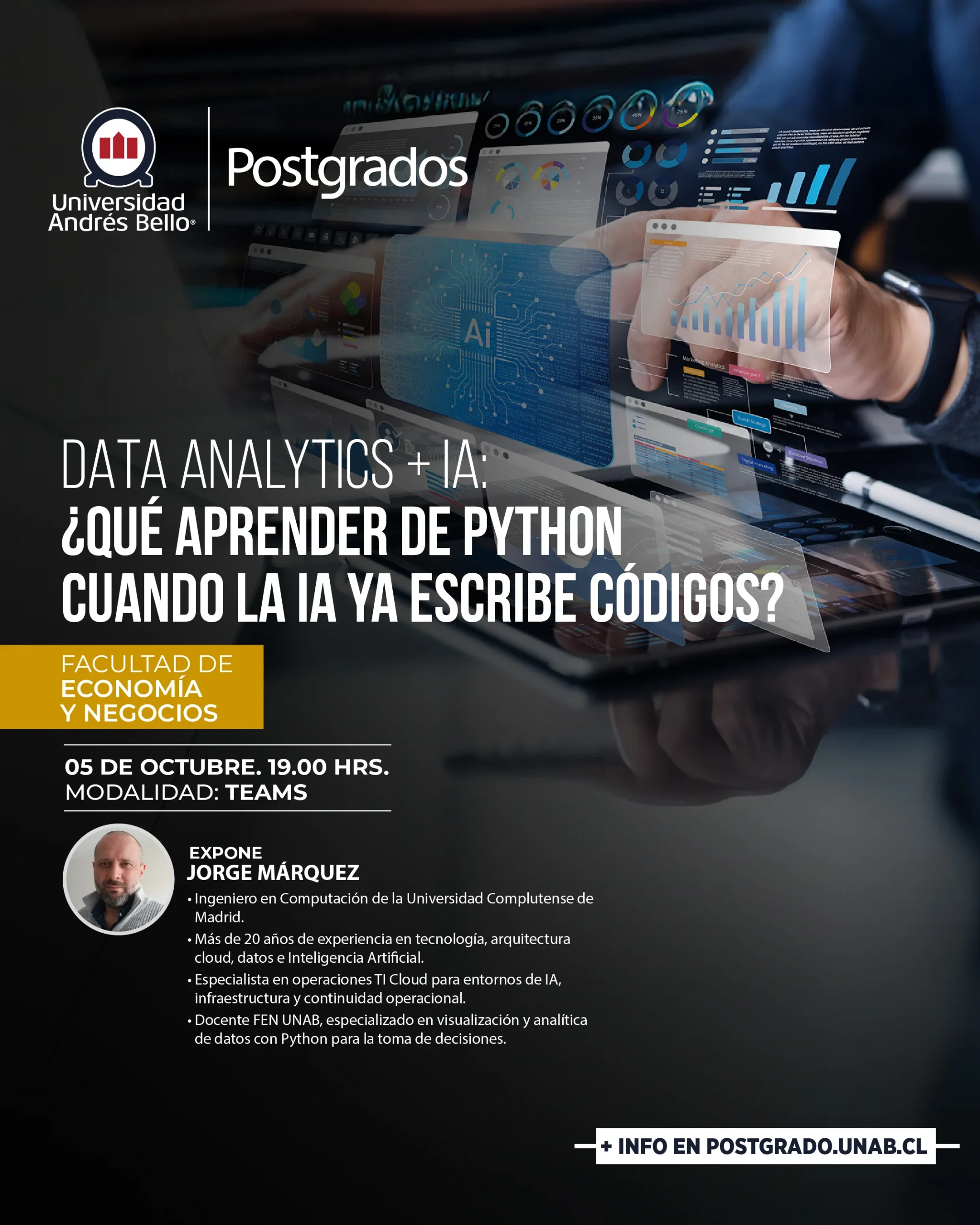 Webinar Data Analytics + IA: ¿Qué aprender de Python cuando la IA ya escribe código?